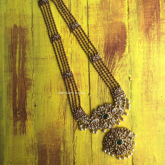 Peacock Ad Long Haram Necklace